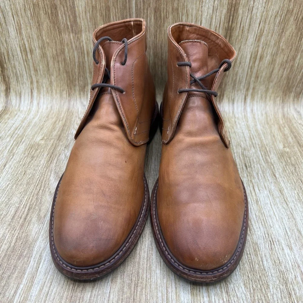 Frye Murray Chukka Boots Men's Size 10.5 Cognac Leather Lace Up 3480268-COG